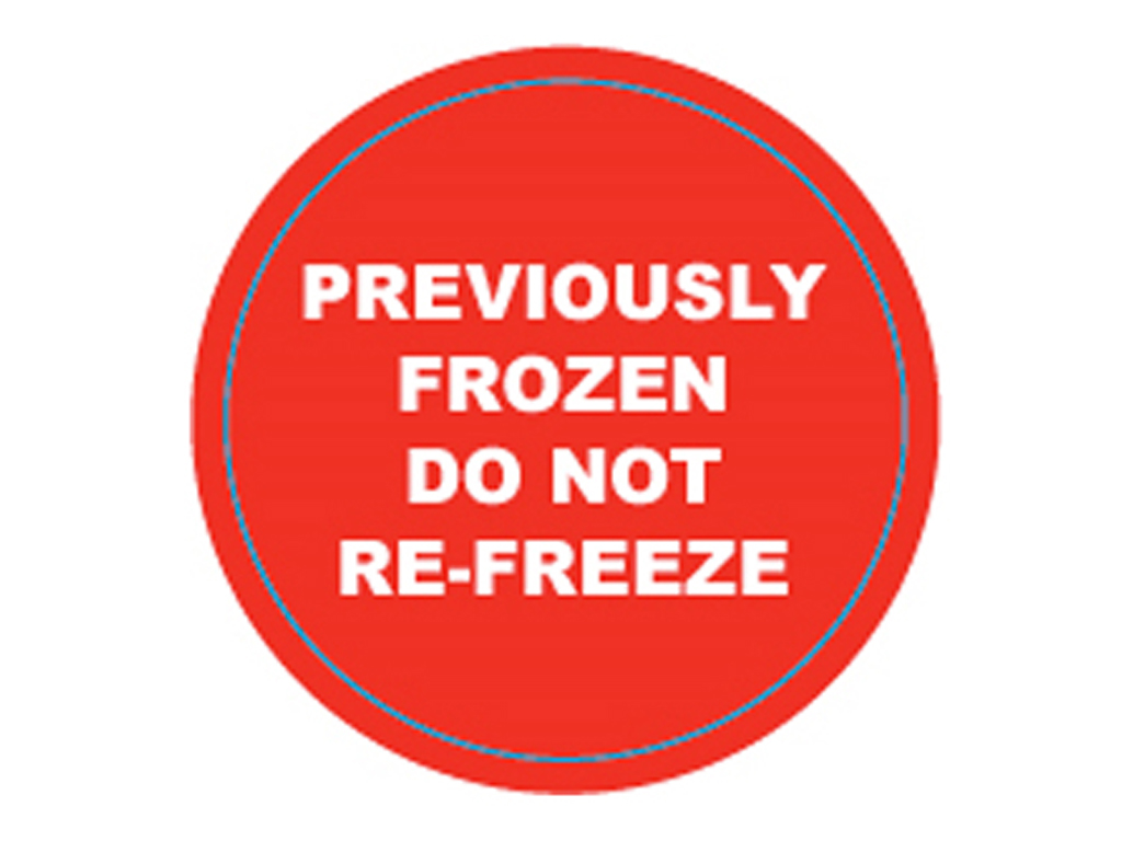 Previously Frozen Label 30MM X 30MM  250/ROLL
