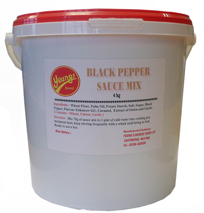 Yeungs Black Pepper Sauce Mix 4KG Pail