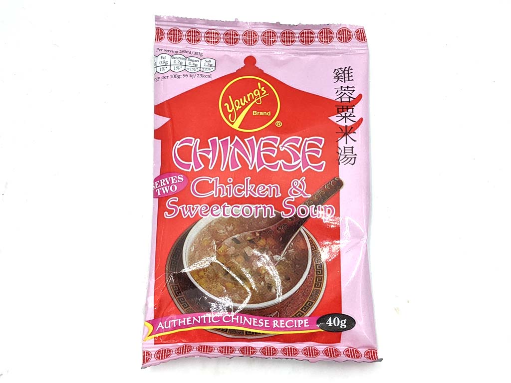 Yeungs Chicken Sweetcorn Soup 12 X 40G Sachets.